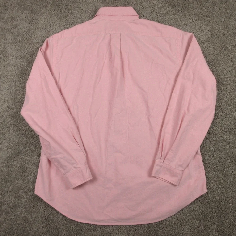 Polo Ralph Lauren Shirt Mens XL Pink Solid Oxford Cloth Flesh Pony Button Up